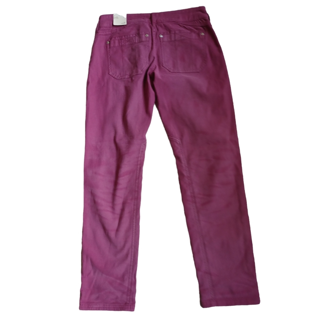 Anthropologie Pilcro Womens Raspberry Low Rise Straight Pants Pockets Size 25 - Picture 10 of 11